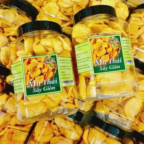 Hình ảnh mít thái sấy giòn hộp lớn