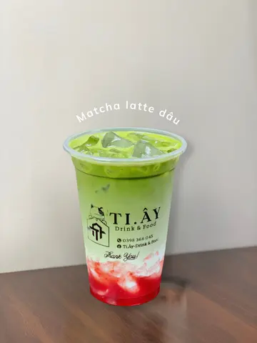 Hình ảnh Matcha latte dâu