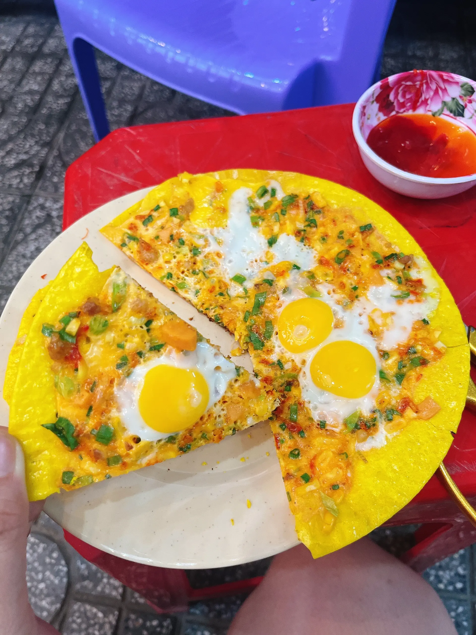 Hình ảnh Bánh tráng nướng lòng đào
