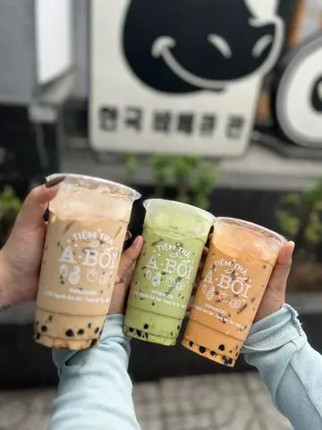 Hình ảnh Trà sữa thái xanh full topping 