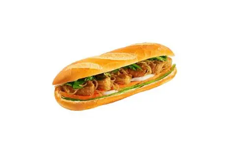 Hình ảnh Bánh mì chay sườn bì