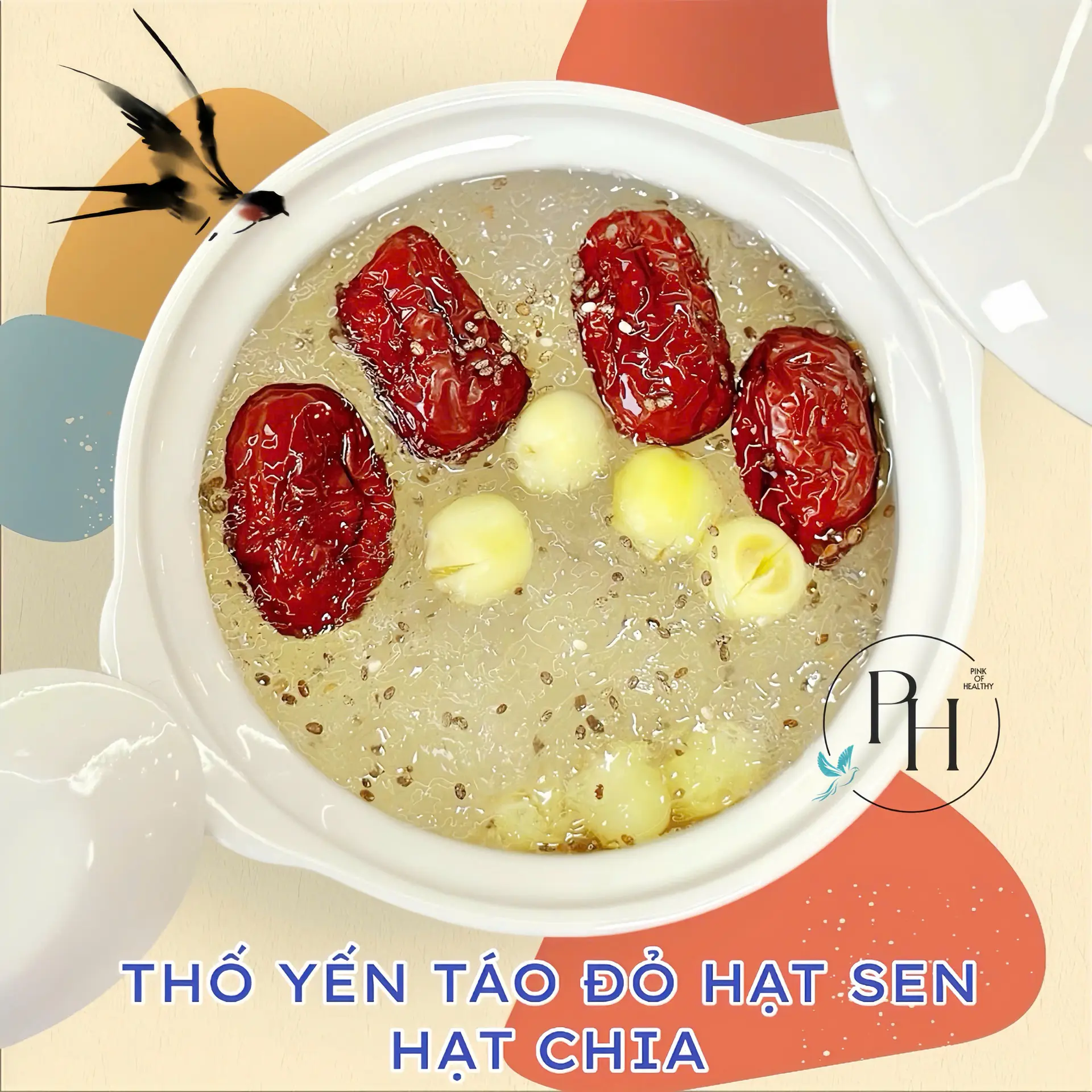 Hình ảnh Thố yến táo đỏ hạt sen hạt chia