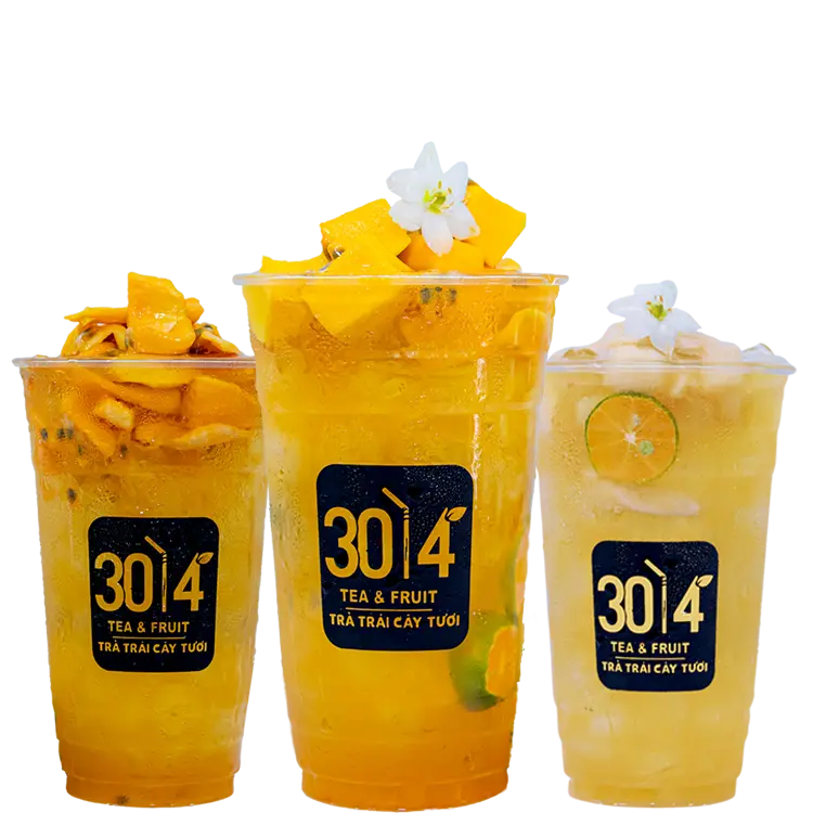 Hình ảnh Combo 3 Ly: Trà Mít Chanh Dây + Trà Mãng Cầu + Trà Xoài Chanh Dây (500ml)