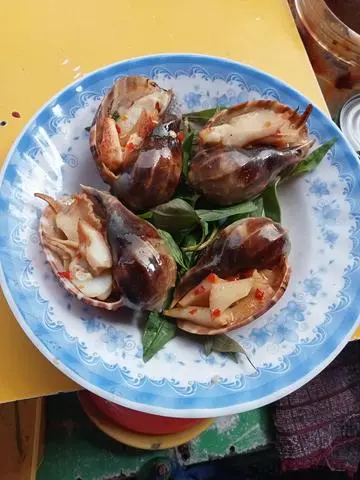 Hình ảnh ốc khế nướng mỡ hành 2con