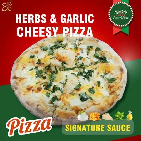 Hình ảnh Pizza Bơ Tỏi & Thảo Mộc | Herbs & Garlic Cheesy Pizza