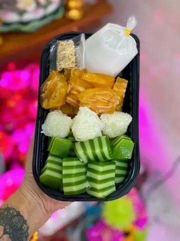 Hình ảnh Sét (3viên - Da Lợn - Chuối Hấp) + Cồt Dừa