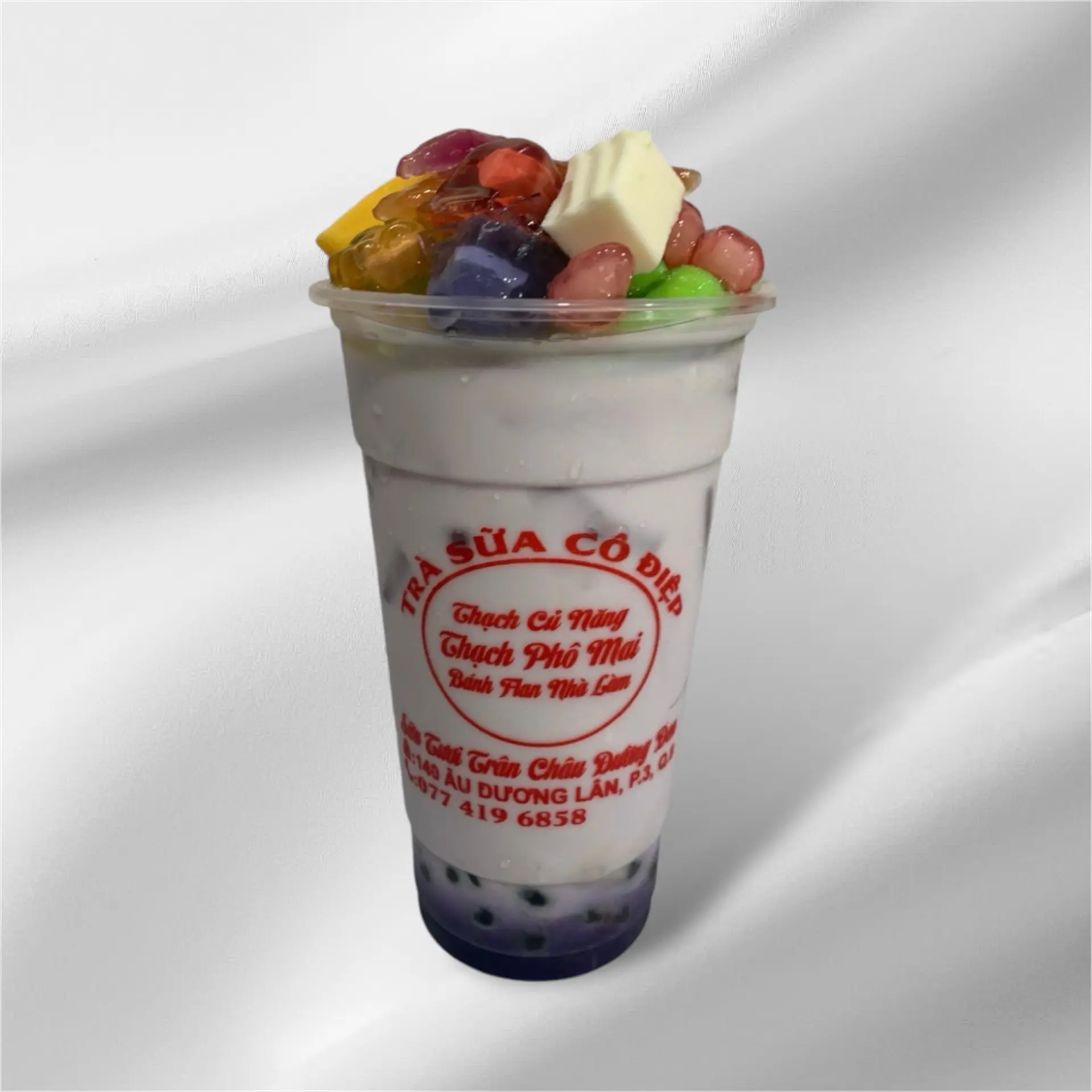 Hình ảnh Trà sữa khoai môn full topping