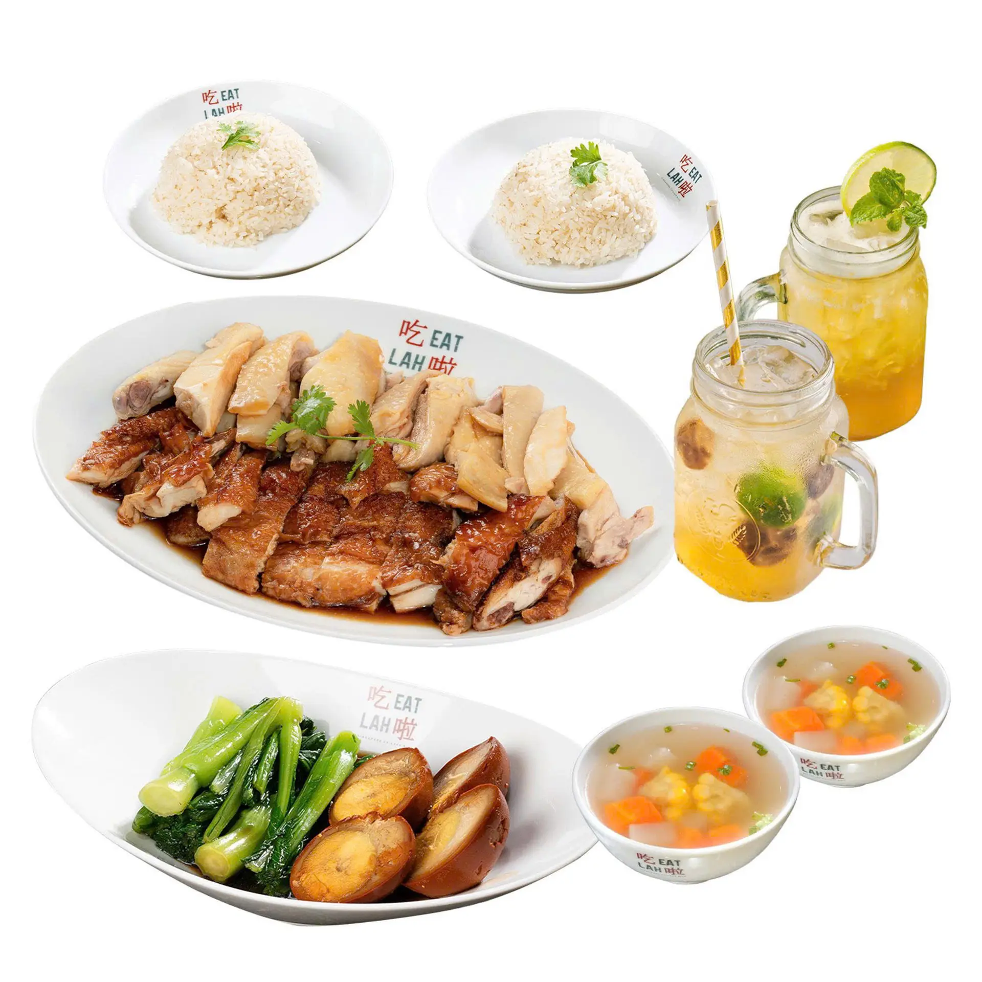 Hình ảnh Combo mixed chicken rice - 两人套餐 - combo cơm gà mix
