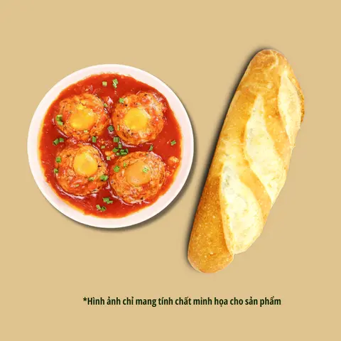 Hình ảnh Bánh mì xíu mại trứng muối