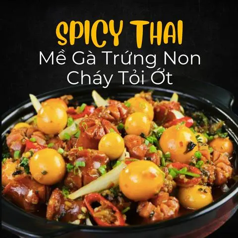 Hình ảnh Mề Gà Trứng Non Cháy Tỏi - Fried Chicken Gizzard and Immature Eggs with Garlic