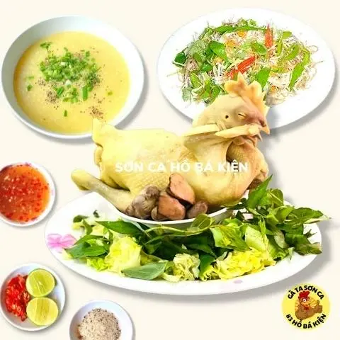 Hình ảnh Gà chéo cánh tiên + lòng, gỏi lớn, cháo lớn