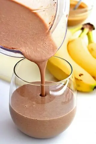 Hình ảnh Sinh tố chuối + sôcôla