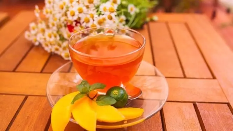 Hình ảnh Trà đào Phúc Long nóng