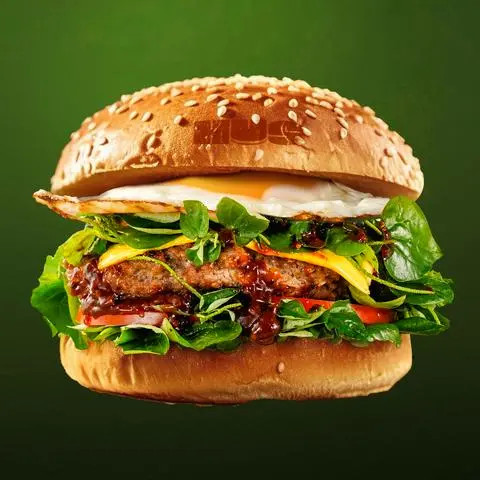 Hình ảnh Burger Bò Sốt Tiêu Đen