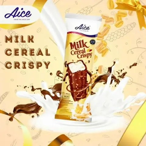 Hình ảnh Kem Aice Yến Mạch Chính Hãng - Milk Cereal Crispy