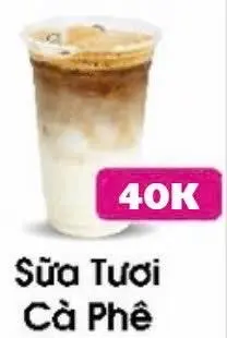 Hình ảnh sữa tươi càphê
