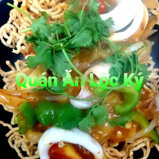 Hình ảnh Mì giòn mực sate