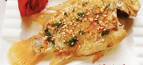 Hình ảnh Cơm cá diêu hồng chiên