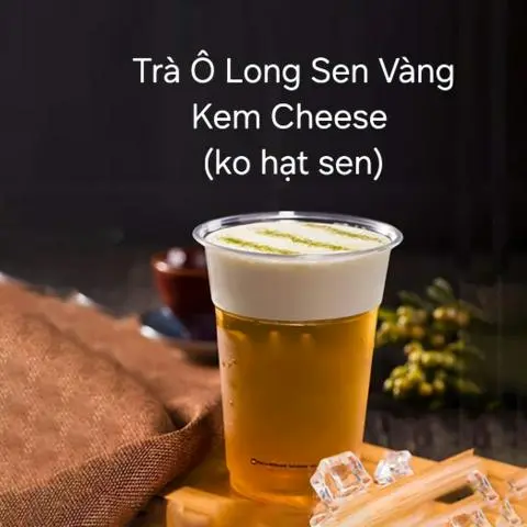 Hình ảnh Trà Ô Long Sen Vàng Kem Cheese
