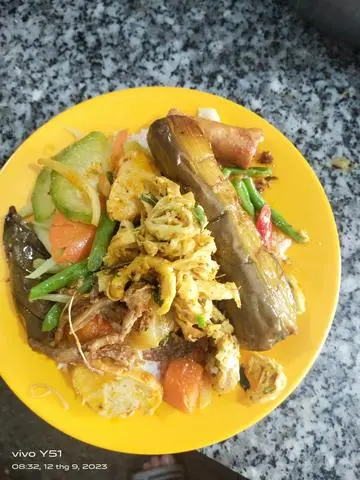 Hình ảnh cơm mì căn rau củ 
