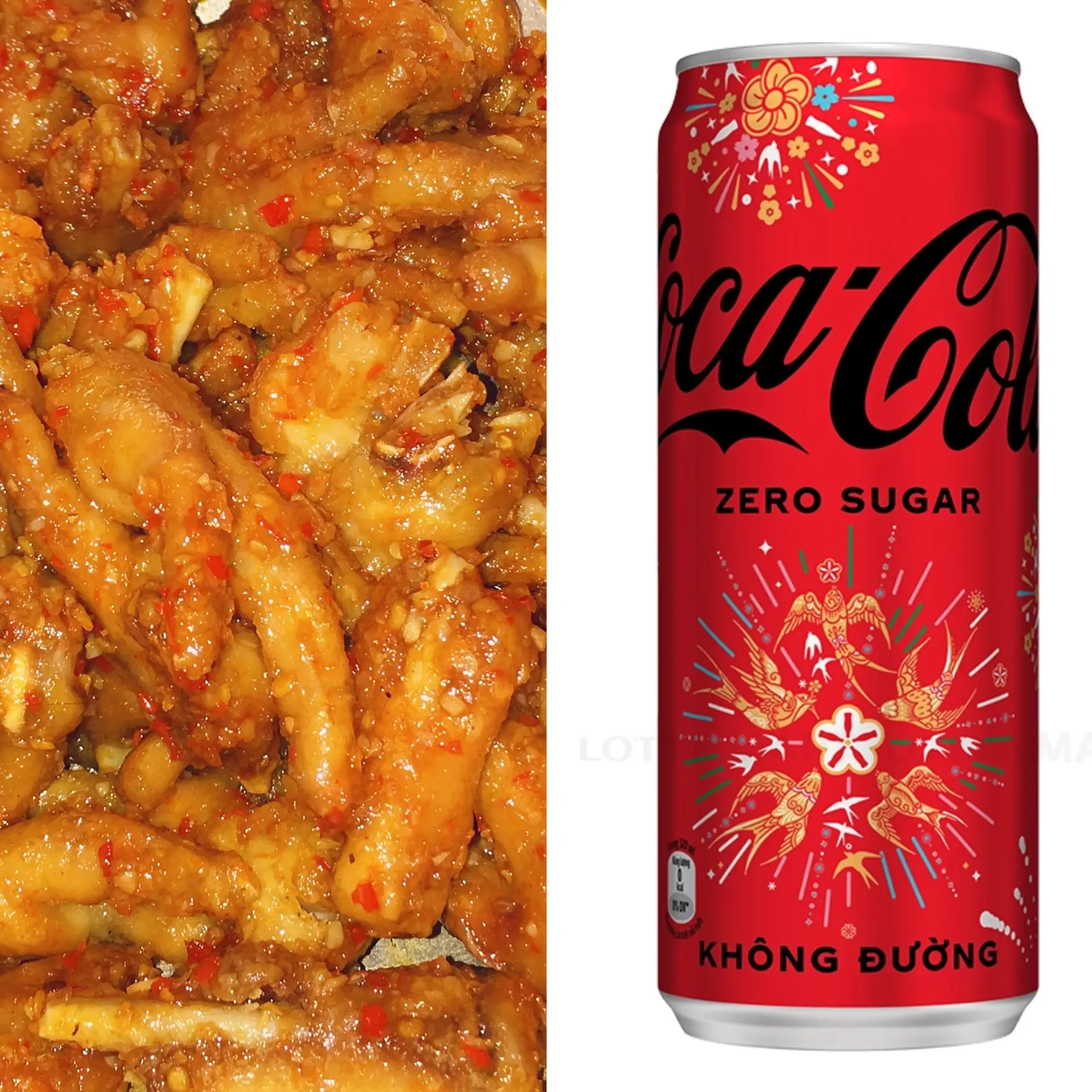 Hình ảnh Combo Chân Gà X.X Bơ Cay + Coca Zero