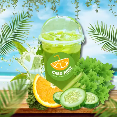 Hình ảnh Nước Ép Cần Tây Cải Xoăn Cam Dưa Leo - D9
