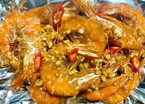 Hình ảnh tôm nướng muối ớt