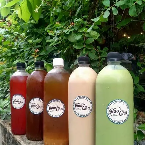 Hình ảnh Chai Trà sữa thái xanh