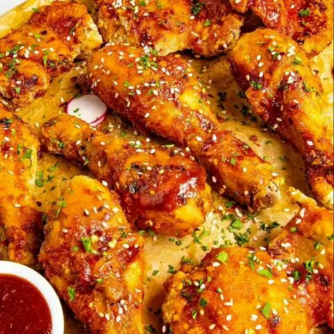 Hình ảnh Đùi gà xốt chua ngọt/ mù tạt mật ong