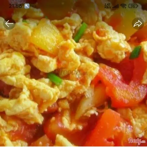 Hình ảnh Cơm trứng chiên hành tây cà chua 