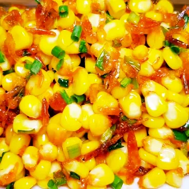 Hình ảnh Bắp Xào Bơ Tép Hành Phi