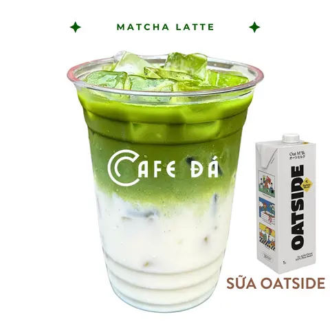 Hình ảnh Matcha latte sữa oatside size M