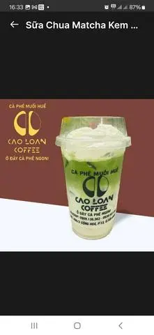 Hình ảnh Sữa chua matcha kem muối