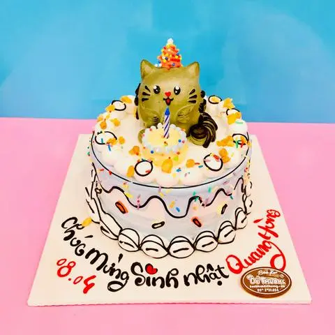 Hình ảnh bánh kem mini con mèo dễ thương