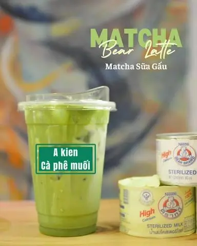 Hình ảnh matcha sữa gấu ( kem muối) ly 700ml