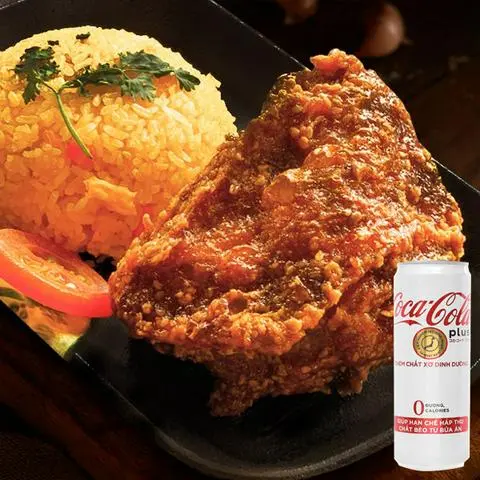 Hình ảnh Cơm má đùi sốt Mộc Vị + Coca