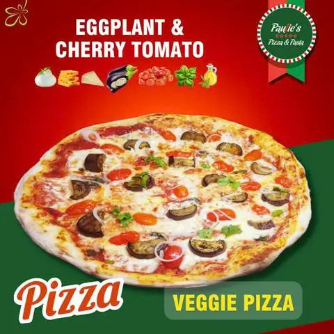 Hình ảnh Pizza Cà Tím & Cà Chua Bi | Eggplant & Cherry Tomato Pizza