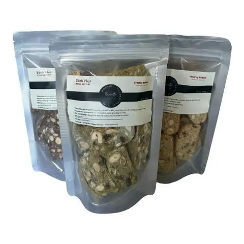 Hình ảnh Bánh Biscotti Mix Nuts 3 Vị - Túi Zip 200g