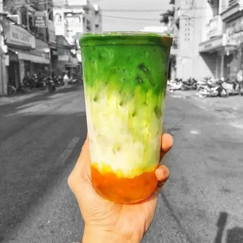 Hình ảnh Matcha latte đào