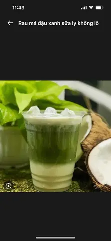 Hình ảnh Rau má đậu xanh sữa 