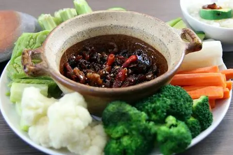Hình ảnh Rau luộc kho quẹt