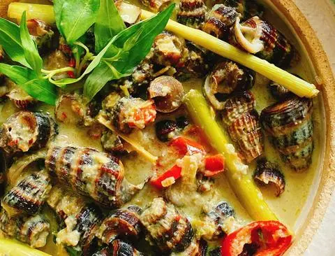 Hình ảnh Ốc Len Xào Dừa 