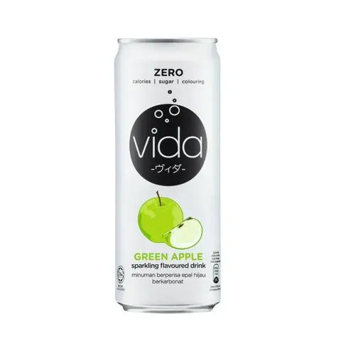 Hình ảnh Nước uống có ga Vida hương táo không màu, không calo, không đường