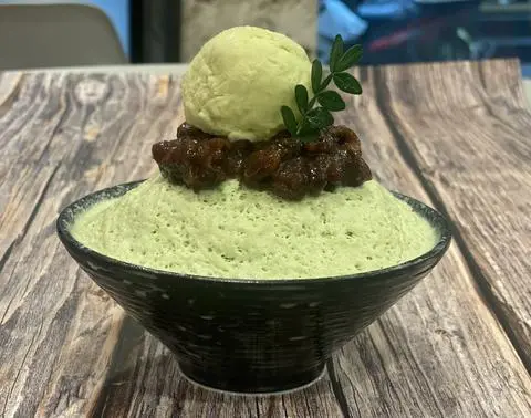 Hình ảnh Kem tuyết trà xanh - matcha bingsu