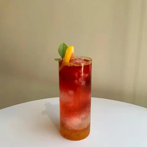 Hình ảnh Trà đào dâu tây