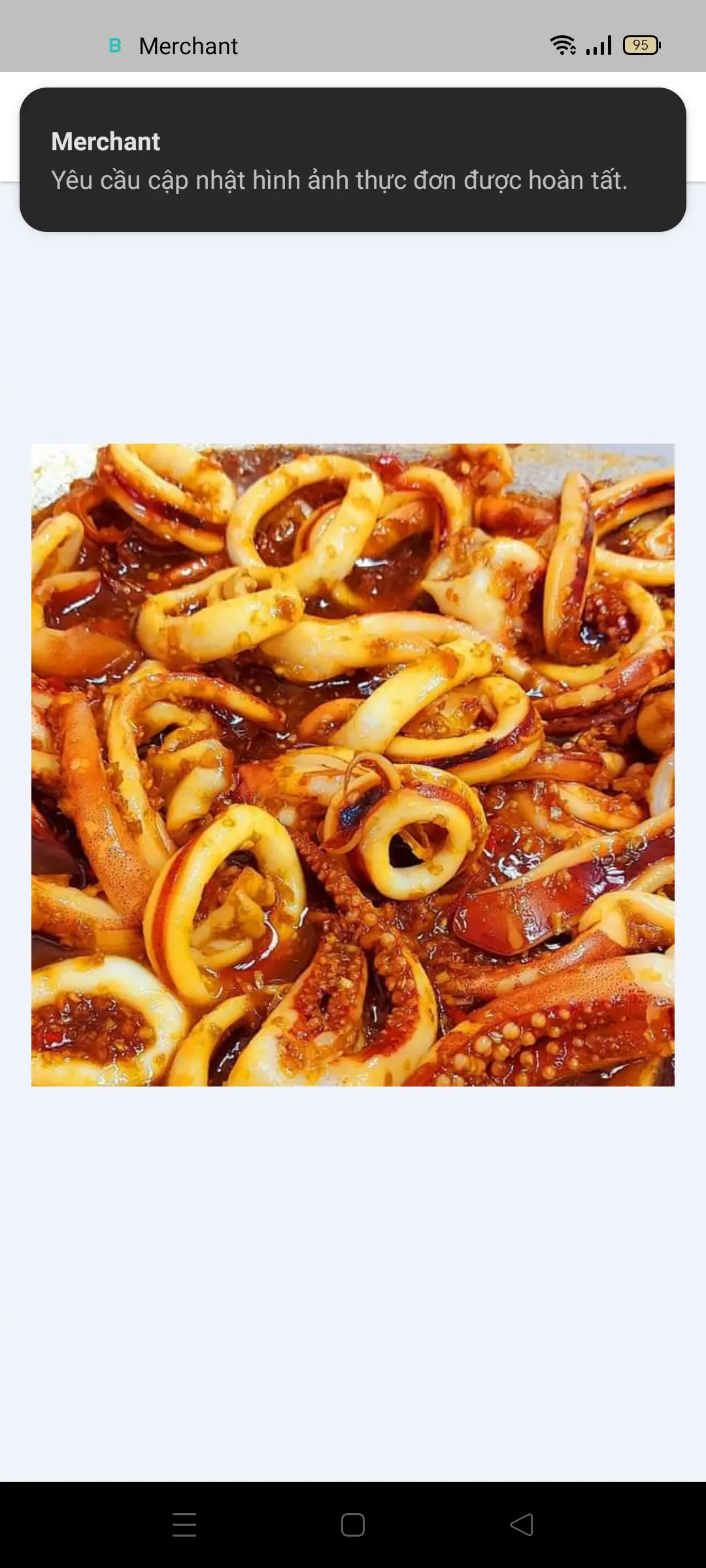 Hình ảnh Mực NAN Xào Xả Tế