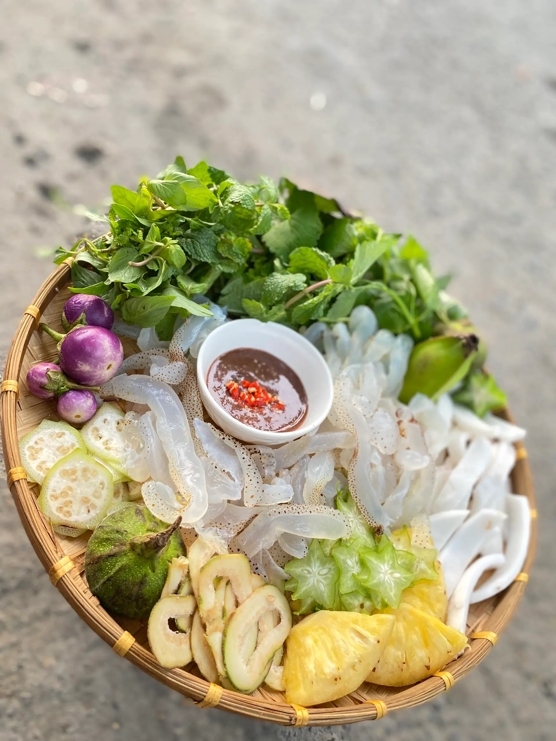 Hình ảnh Thân sứa mắm ruốc (300g) + Set rau xoài ăn kèm 