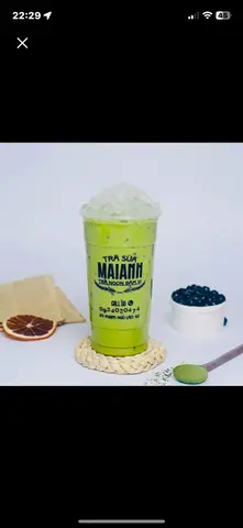 Hình ảnh Trà sữa Thái xanh trân châu trắng