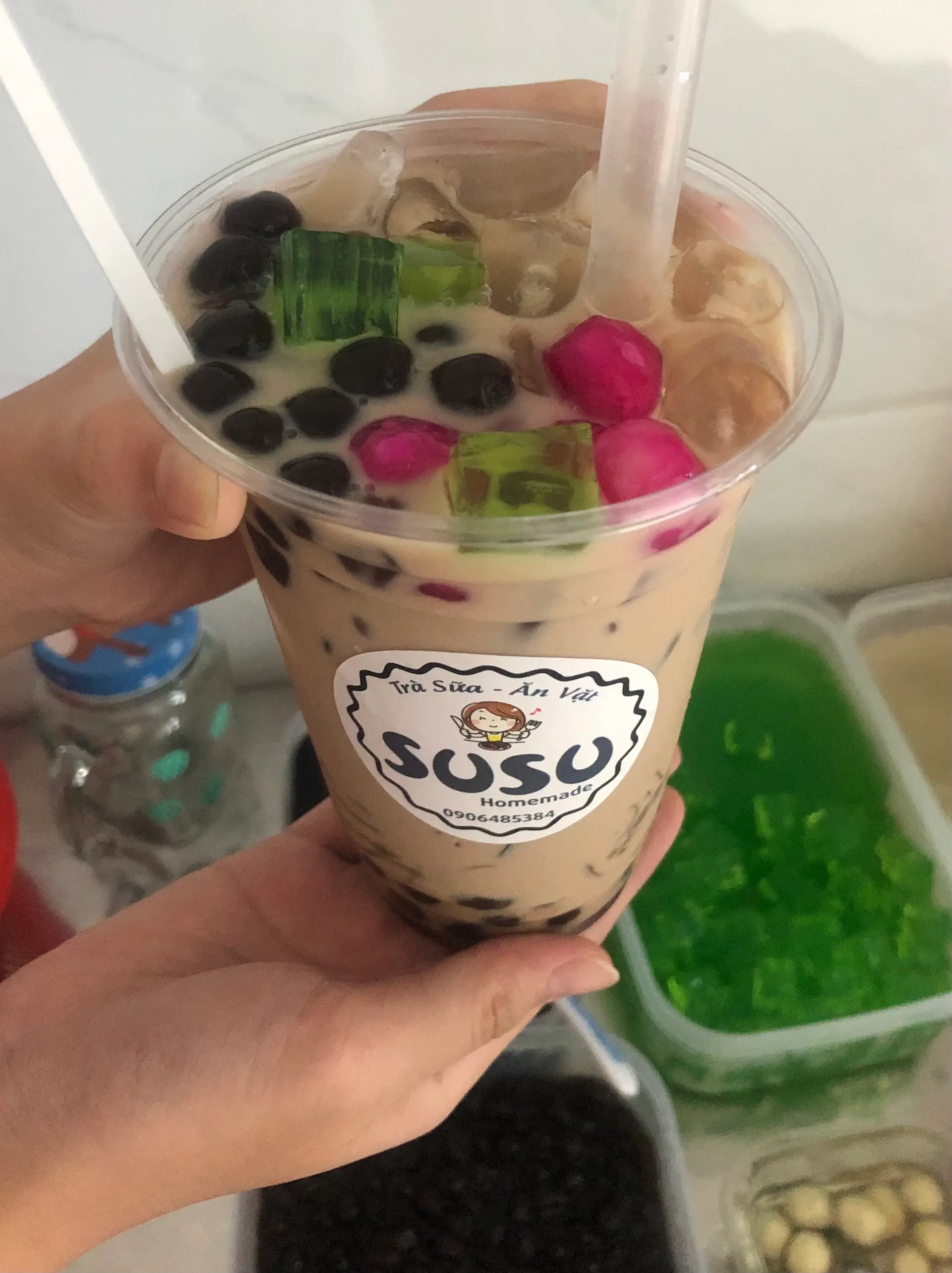 Hình ảnh Trà sữa truyền thống fung topping 
