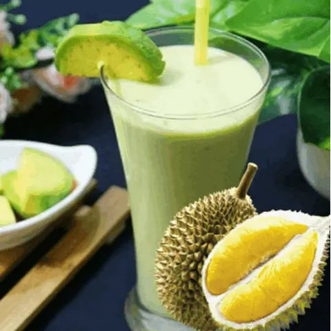 Hình ảnh Sinh tố Bơ + Sầu Riêng